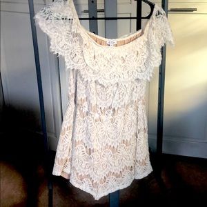 Love Five - white lace romper